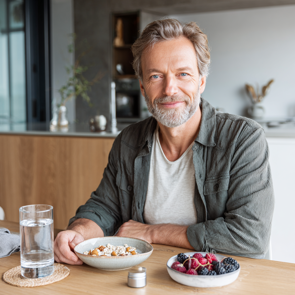 Táplálkozási útmutató könyv és friss zöldségek